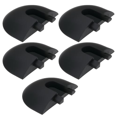 EMSea 5PCS Airline Rail End Cap Insertion Cap 44x10.8mm Apply to the End of L Track Semi-Circular Shape End Fittings for Track Systems for Aircraft Drones Black