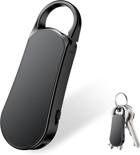 32Go Ponovo Enregistreur Vocal Design Porte-Clés avec Boîtier Métallique, Fonctionnement à Une Touche, Audio Hi‑FI 1536 kbps et Activation Vocale –...