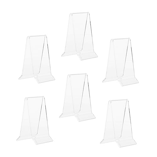 Alipis 6 Pack Acrylic Shoe Display Stands Home Store Rack Shoe Organizer for Women's Men's Sandals Heels