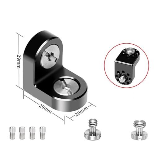 Soporte de extensión de cámara 90 grados accesorio de fotografía con rosca universal 1/4 3/8 3