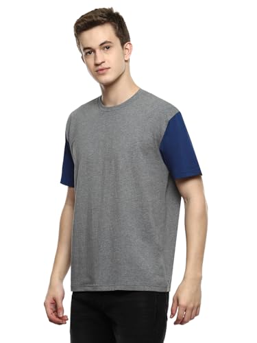Image of hummel Hue Men's Boxy Fit Crew Neck Color Block Casual T-Shirt