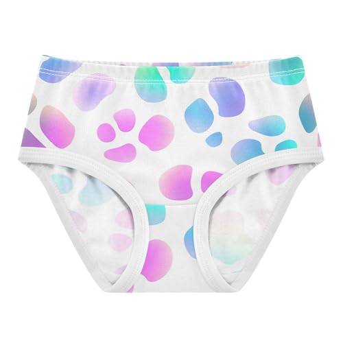 Toddlers Underwear Floral 2t Cotton Girl Panties Cute Artistic Briefs Undies Kids Leopard Rainbow Spots