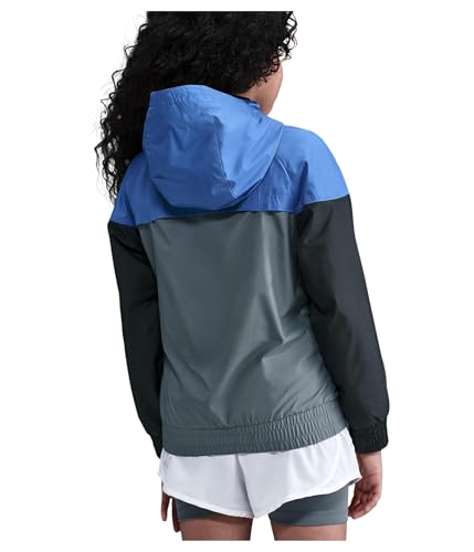 Nike Kids Sportswear Windrunner Hooded Repel Jacket (Big Kid) Comet Blue/Smoke Grey/Anthracite Large - image 4