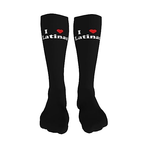 I Love Latinas Knee High Socks For Women Long Tube Socks Athletic Compression Socks Unisex High Socks Girls3