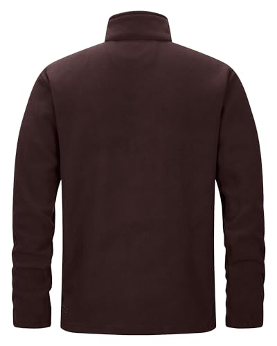 33,000ft Men's Full Zip Fleece Jacket Lightweight Warm Soft Polar Long Sleeve Jackets with Pockets for Winter Hiking Casual