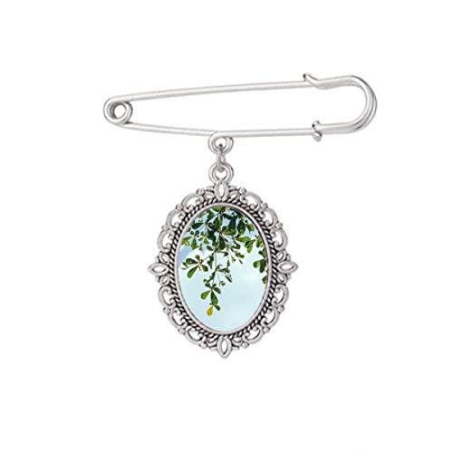 Broche art déco vert bleu ciel : ajustez vos robes et chemises amples
