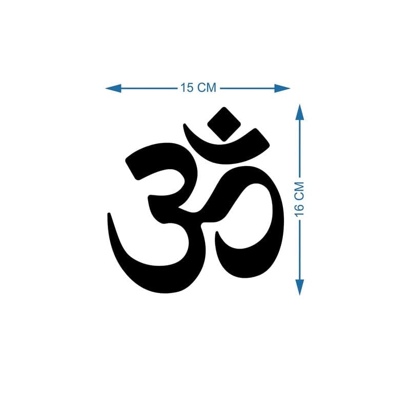 Image of VAH-Kya Bat Hai !! mandir Sticker, Stickers for mandir, Stickers for mandirs, om wall Decor, subh labh for Door Entrance, shubh labh for Home and Pooja Room Decor Items(OM Meditation Arcylic Sticker)