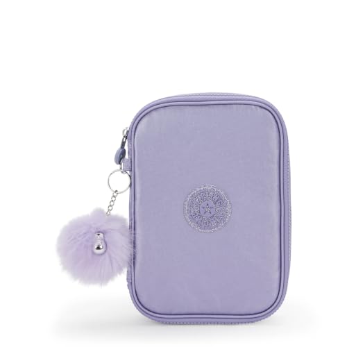 Kipling Capa feminina estampada com 100 canetas Gm, acessórios organizados, materiais de arte, maquiagem, organizador de viagem
