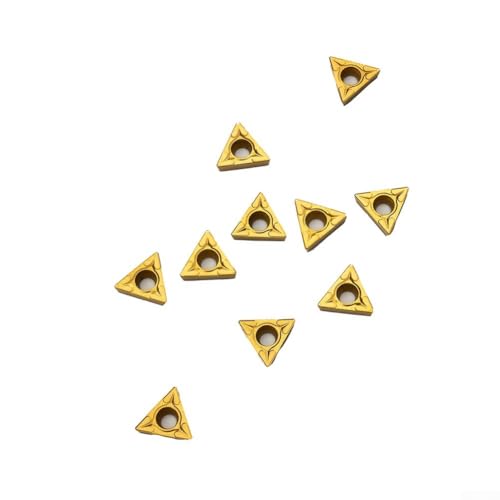 Yhenlovtt TCMT110204 Hartmetall-Bohrschneideinsätze Gold 10Stk