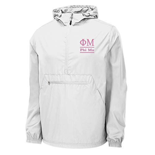 Phi Mu Windbreaker - Anorak Pullover Jacket - Quarter Zip