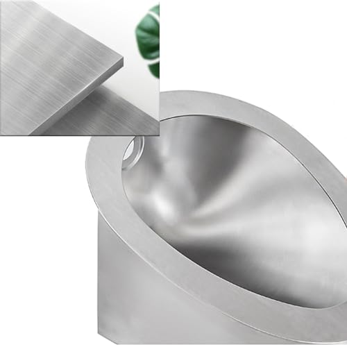 Urinario de acero inoxidable 304 de pared con descarga antisalpicaduras 5