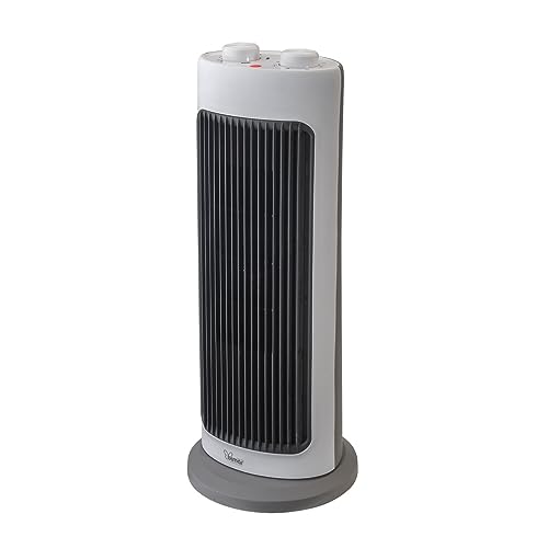 Bimar HP128 Stufetta Elettrica a Colonna, Termoventilatore PTC Elettrico 2000W a Basso Consumo, Termostato Regolabile e 2 Potenze di Riscaldamento, Oscillazione Automatica Destra-Sinistra