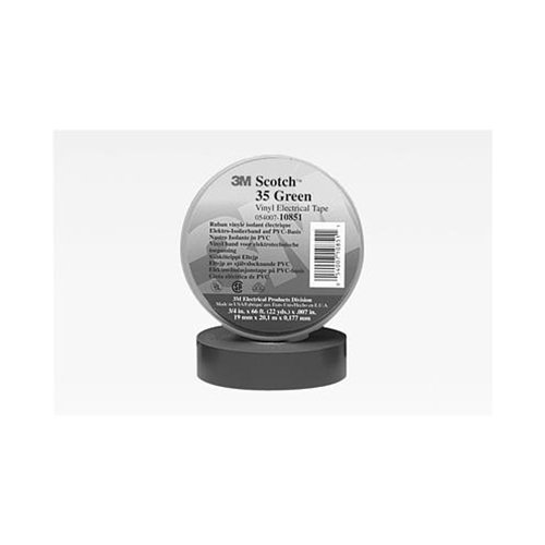 3M Scotch 35 Vinyl Color Coding Electrical Tape, 32 to 221 Degree F, 1250 mV Dielectric Strength, 66' Length x 3/4" Width, Orange