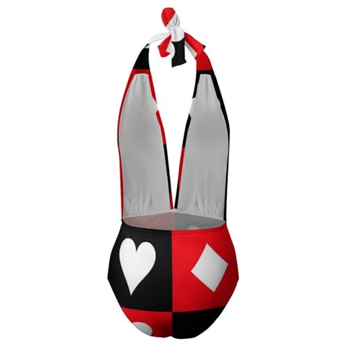 Womens V Neck Swimsuit Summer Beach One Piece Bathing Suit Cheeky Backless Beach Outfit4