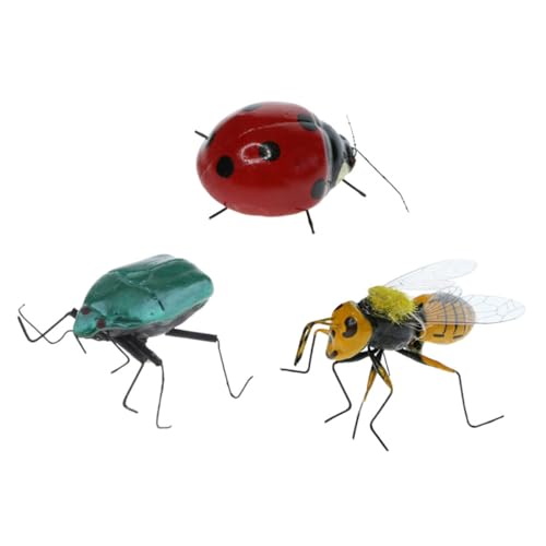 Totority 3個精巧な昆虫模型 てんとう虫 ハチ テントウムシ 子供のおもちゃ 学習教材 無害素材 使用 クリスマスプレゼント 飾り付け 小道具 コレクション