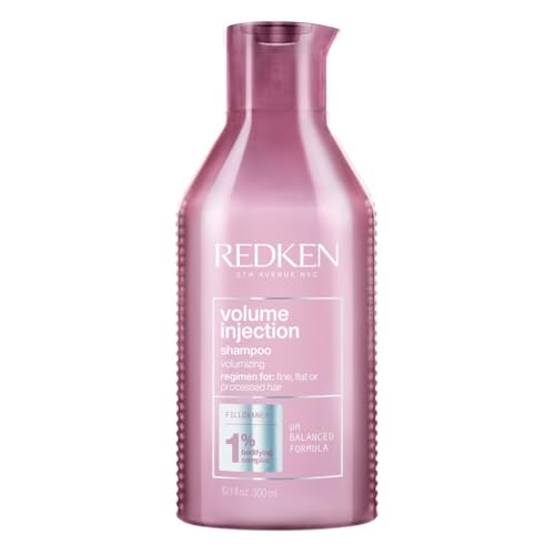 Redken Haarshampoo mit reparierendem Volumen-Boost, Mit Filloxanen und pflegenden Polymeren, High Rise Volume Injection Shampoo, 1 x 300 ml
