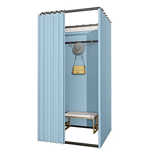 Cabine d'essayage mobile avec rideau d'ombrage pour vestiaire de magasin