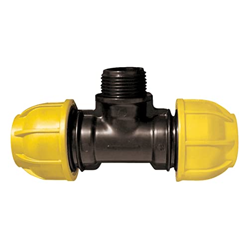 Jardibric - Té Fileté - Raccords de Compression PN10 (Ø25 - M 20x27)