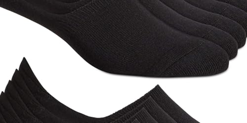 Club Room Mens Solid Cotton No Show Socks Black O/S3