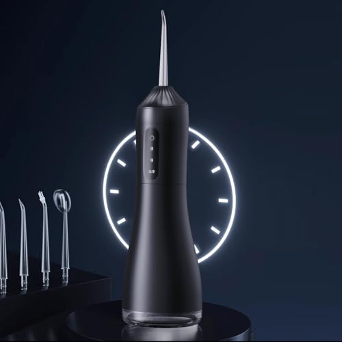 Elektrische Zahnseide, kabellos, für Zähne, 3 Modi, 4 Strahlspitzen, Reinigung und Zahnseide, tragbar, Zahnseide, Mundwasser, Zahnseide, Zahnseide, wiederaufladbar, für Reisen und Erwachsene – Bild 7