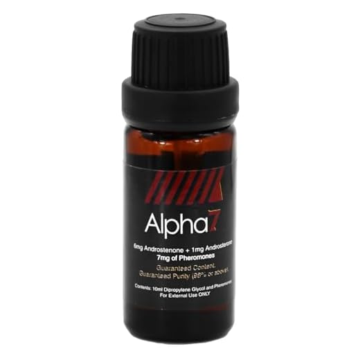 Alpha-7 - Feromonas sin perfume para hombres, potente mezcla de feromonas humanas alfa con androstenona y androsterona, potenciador de colonia, botella cuentagotas de 10 ml