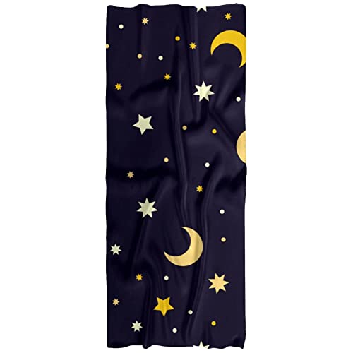 Bufanda ligera para mujer, primavera, otoño, invierno, chal, envolturas amarillas, lunas, estrellas, azul oscuro, Varios colores