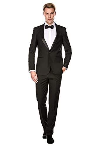Braveman Gino Vitale Men's Slim Fit Shawl Lapel Tuxedo