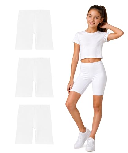 Image of KYDA KIDS Girls's Stretchable Anti Bacterial Cycling Shorts, Yoga & Workout Gym Shorts (Pack of 3)