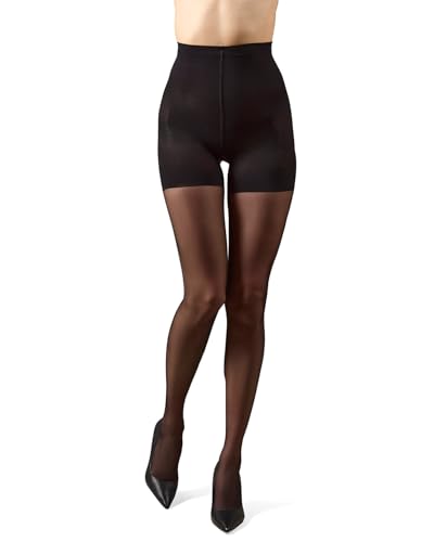 MeMoi 2 Pair Women's Satin Sheer Shaper Top Pantyhose4