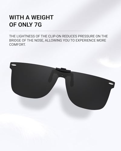 TERAISE Polarized Clip-on Sunglasses Ultra Light/Thin Flip Up Clip for Outdoor3