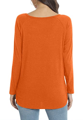 POPYOUNG Women Tunic Tops to Wear with Leggings Fall Long Sleeve Shirts Side Split Pullover Winter Sweatshirts Blouse3