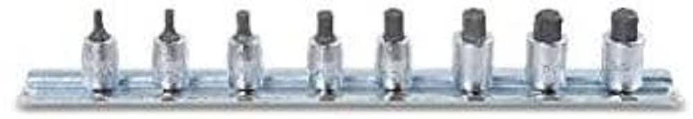 Beta9000518 Model 900 ME/SB8 Hex Bit Socket Drivers, Chrome-plated, 1/4 Drive, 8 Pieces
