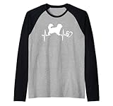 Photo Gallery pekingese dog heartbeat paw love funny puppy lover maglia con maniche raglan Photo Gallery pekingese dog heartbeat paw love funny puppy lover maglia con maniche raglan
