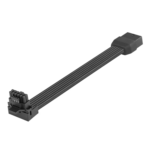 CERRXIAN 1FT ATX3.0 12VHPWR 90 Degree Angle Extension Cable,PCI-e 5.0 12VHPWR ATX3.0 600W 16 Pin Male to Down Angled Female Power Cable,for Graphic Card GPU 12+4pin RTX 3090Ti 4070Ti 4080 4090(B-1FT)