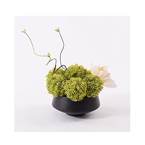 Fleur artificielle en pot céramique : plante en soie vintage pour table
