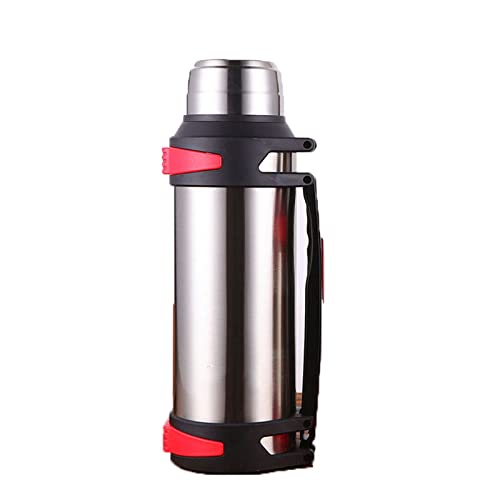 THERMOS TRAQUE DE TRABAJO 1200-4000ML THERMOS BOTELLA FLASKS DE VACUMA AGUA ASELA ASELA AGUA ASELA Copa térmica con correa 48 horas Taza térmica de insaluación (1200 ml, 1 PCS de plata)