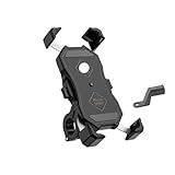 SaiSaKeJi Motorcycle Wireless 15W Qi & USB Quick Charger 3.0 Phone Holder - 2 in 1 Mount for 22-32mm Handlebar & Rear-View Mirror Fast Charging(M11C Without Charger)