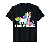 Photo Gallery i hate mondays - simpatico unicorno arcobaleno che vomita maglietta Photo Gallery i hate mondays - simpatico unicorno arcobaleno che vomita maglietta