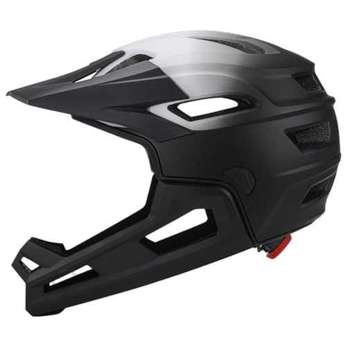 Enbebamd Mountain Bike Helmet, Removable & Adjustable Full Face Helmet with Insect-Proof Net, Breathable & Shock Absorption Bike Accessories for Outdoor Full Face