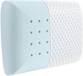 MEWE Cool Memory Foam Pillow Gel Memory Foam Pillow Bed Pillow with Reversible Cooling Cover 2 Sided for All-Season Comfort – Washable Cover (2-Sided)