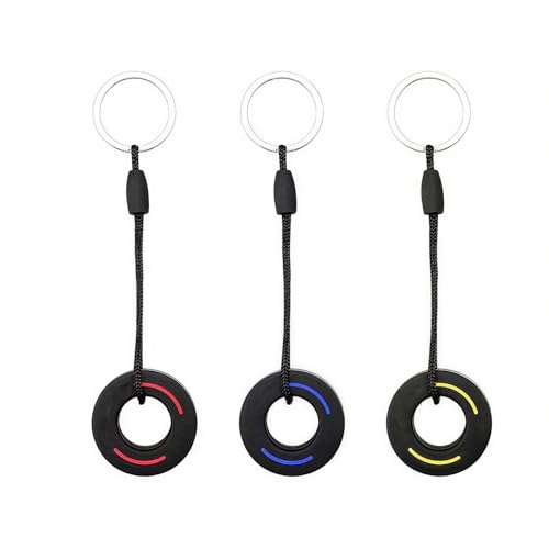 Hopzab 3 Pcs F1 Tyre Keyring Simulation Cartoon Small Tire Key Ring Fashion Ultra Soft Rubber Tire Keychain for Attaching on Keys Bags Wallet,Men and Women