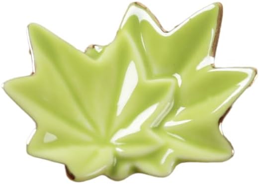 Chopstick Rest Chopsticks Holders Cute Rack and Spoon for Kitchen 6PCS of Colorful Maple Leaf Gilded Edge Maple Leaf Ceramic Home Ornaments Racks