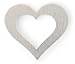 RMP Stamping Blanks, 1-1/4 Inch Heart Washer with x 3/4 Inch Center, Aluminum 0.063 Inch (14 Ga.) - 50 Pack