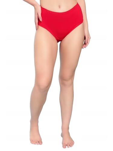 Image of Shasmi Women's High Coverage Cotton Hipster Panties | Super Combed Mid Rise Briefs | Mid Waist Printed Underwear for Women | Soft Breathable Everyday Comfort Innerwear (Pack of 3)