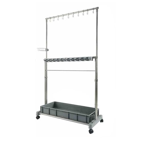 Organizador de escobas extraíble, estante de almacenamiento eficiente para fregonas húmedas, herramientas de mango largo y escobas, solución de almacenamiento de herramientas que ahorra espacio