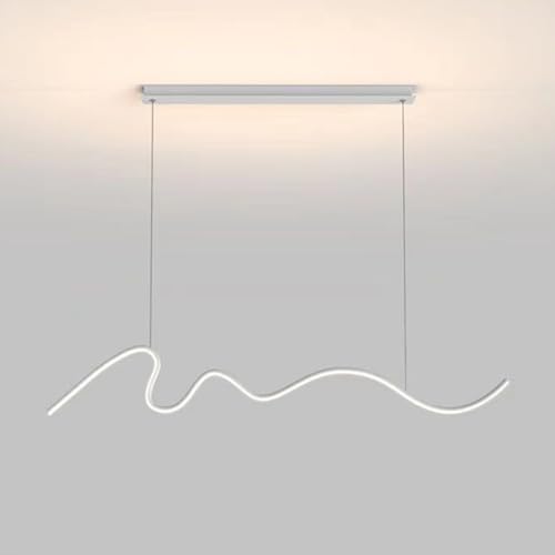 Luminaire de table à manger blanc équipé d'une télécommande pour éclairage LED - 5