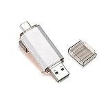 Memoria USB C 64GB, USB 3.0 y Tipo C Pendrive 64GB 2 en 1 OTG Memoria Flash Portátil USB C Stick para PC, Tabletas, Macbook, Smartphones USB-C