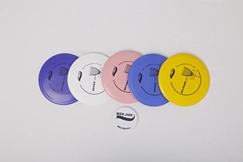 Wen Jian Disc Golf Set, Disc Golf Starter Set With 9 Discs,1 Mini Disc (9 Pcs) #TOP4