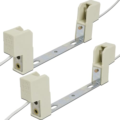 Douille R7S 118 Mm Avec Support Céramique - 2 Pièces, Câble Inclus | Pour Ampoules Halogènes/LED Linéaires, 100-240V - Installation Facile, Résistant à La Chaleur