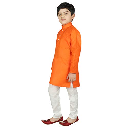 Image of SG YUVRAJ Raw Silk Kurta Set for Boys